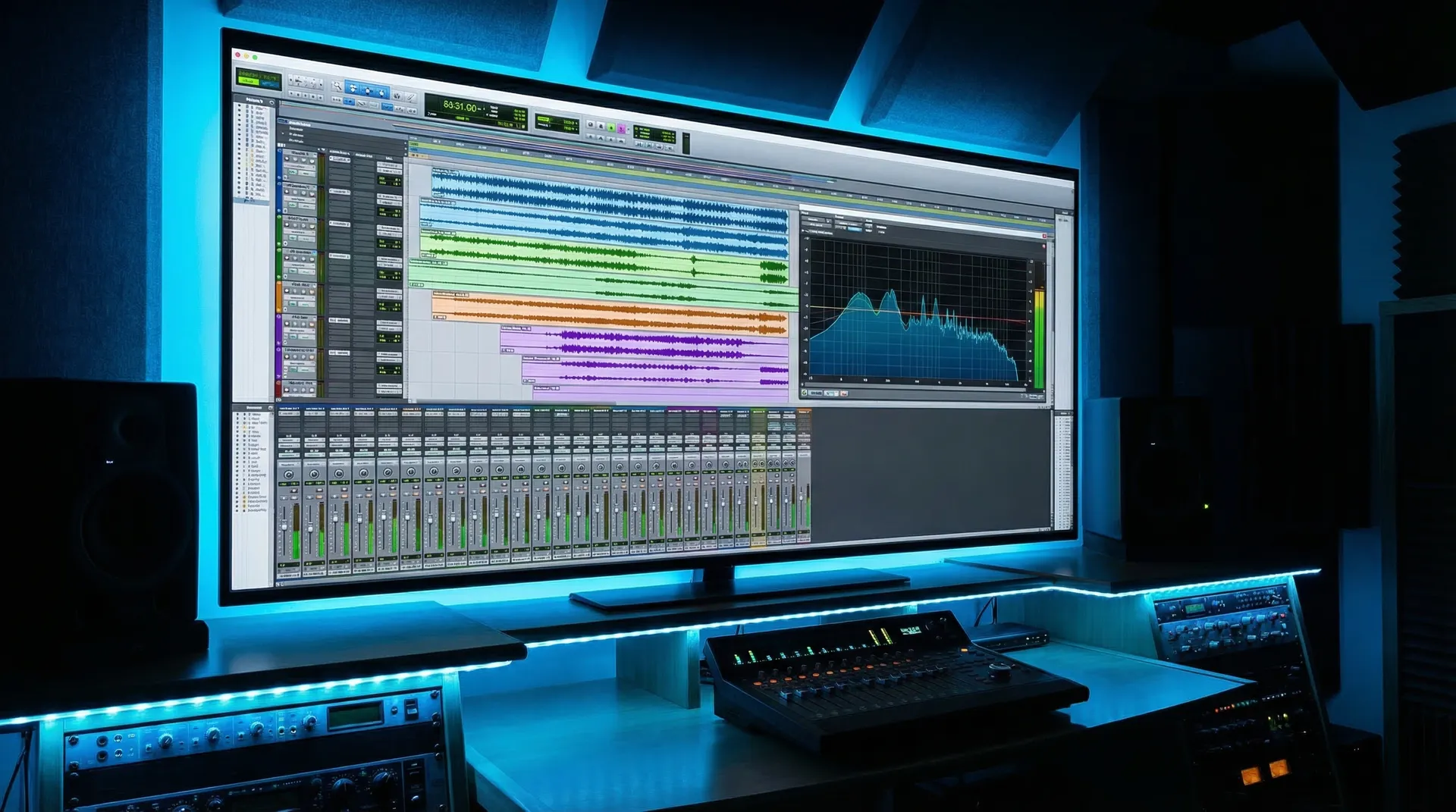 51网在线混音台 DAW 界面